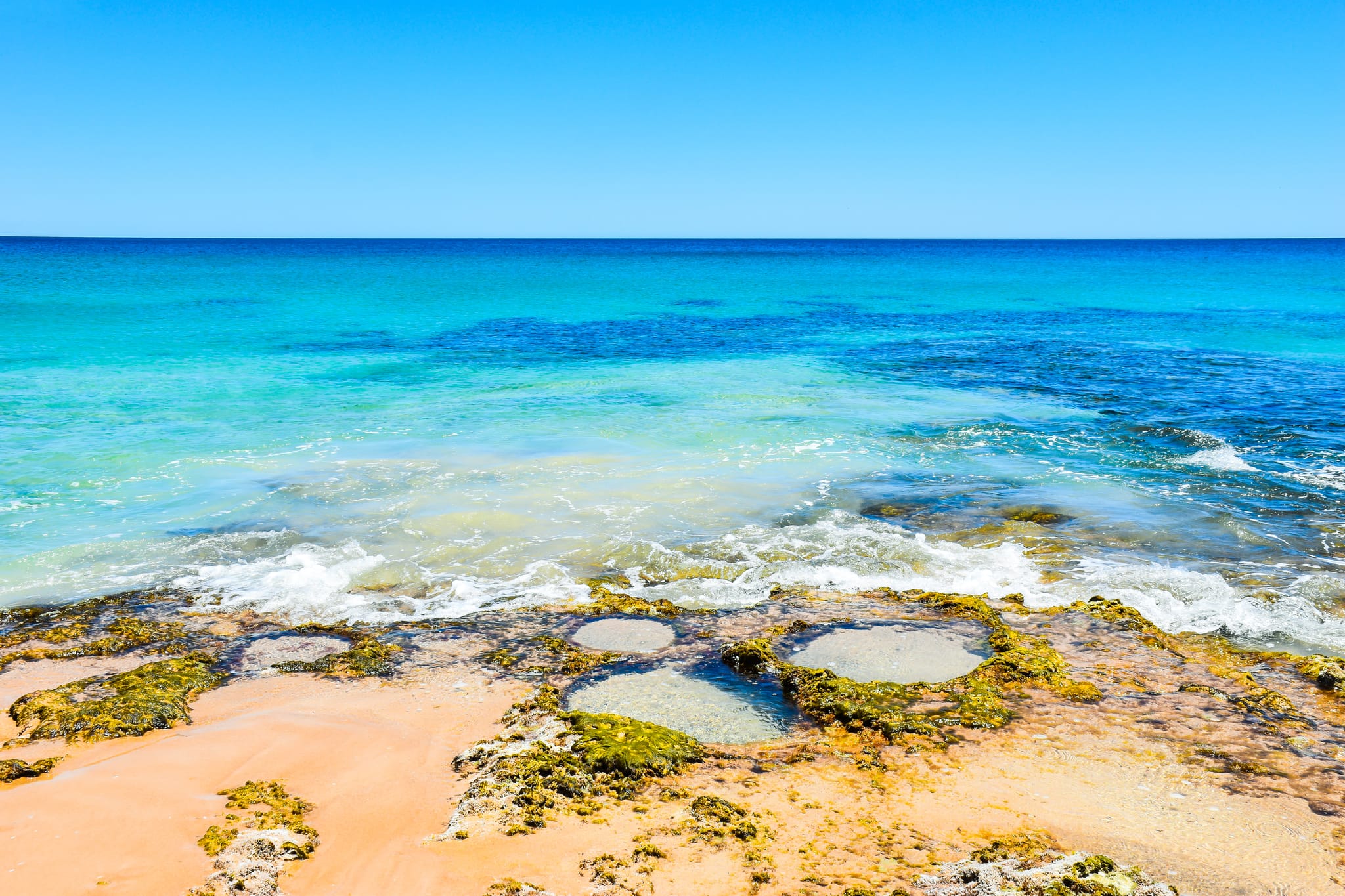 View of the ocean from the beach