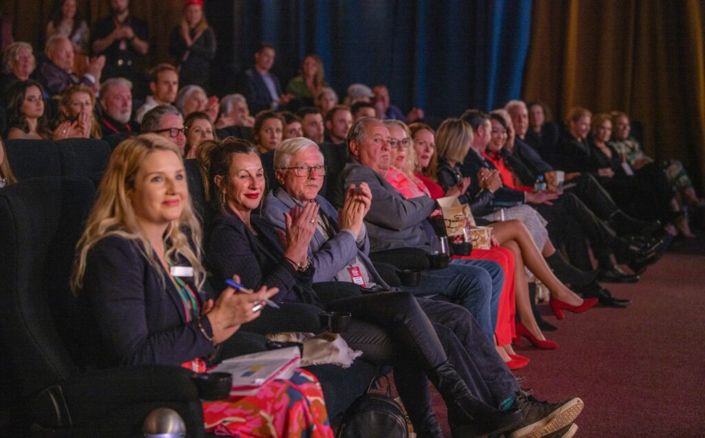 People sitting in a cinema